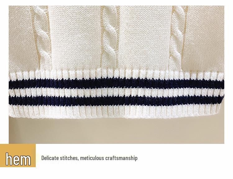 Unisex Strickschulweste: Warme Schülermode für Frühling & Herbst