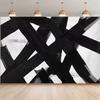 2D Modern Black White Graffiti Tapestry for Bedroom & Studio Decor