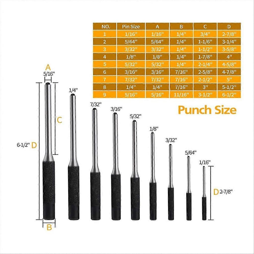 Roll Pin Punch Set, Punch Removing Repair Tools