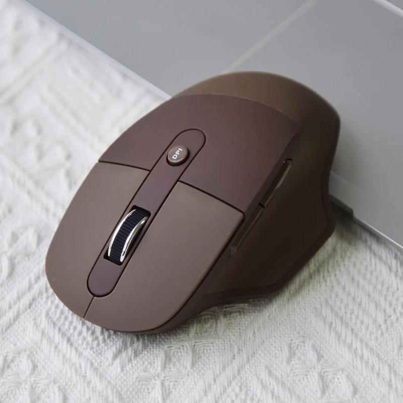 2.4G Wireless Mouse for Laptop Ergonomic Computer Mouse with 3 Adjustable Levels 6 Button Cordless Mouse Bluetooth Mouse