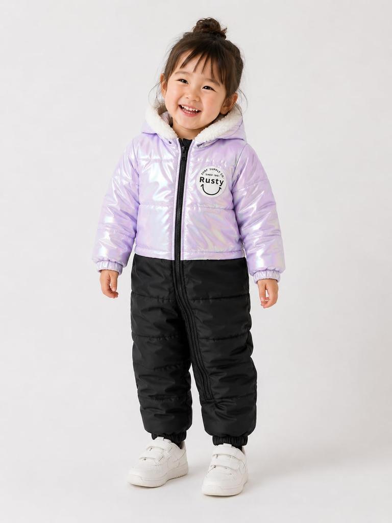 [RUSTY] Snow Jumpsuit Romper, Water Pressure Resistance 5000mm, Lightweight, Pastel Colors, 946872 PPL 110