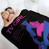 Who Really Cares - Tv Girl Throw Blanket Warm Napping Blanket for Office Couch Bed