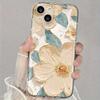 New Foreign Trade Hot-selling Products Oil Painting Flower Apple 17promax Mobile Phone Case iPhone12/13 Transparent Soft Case