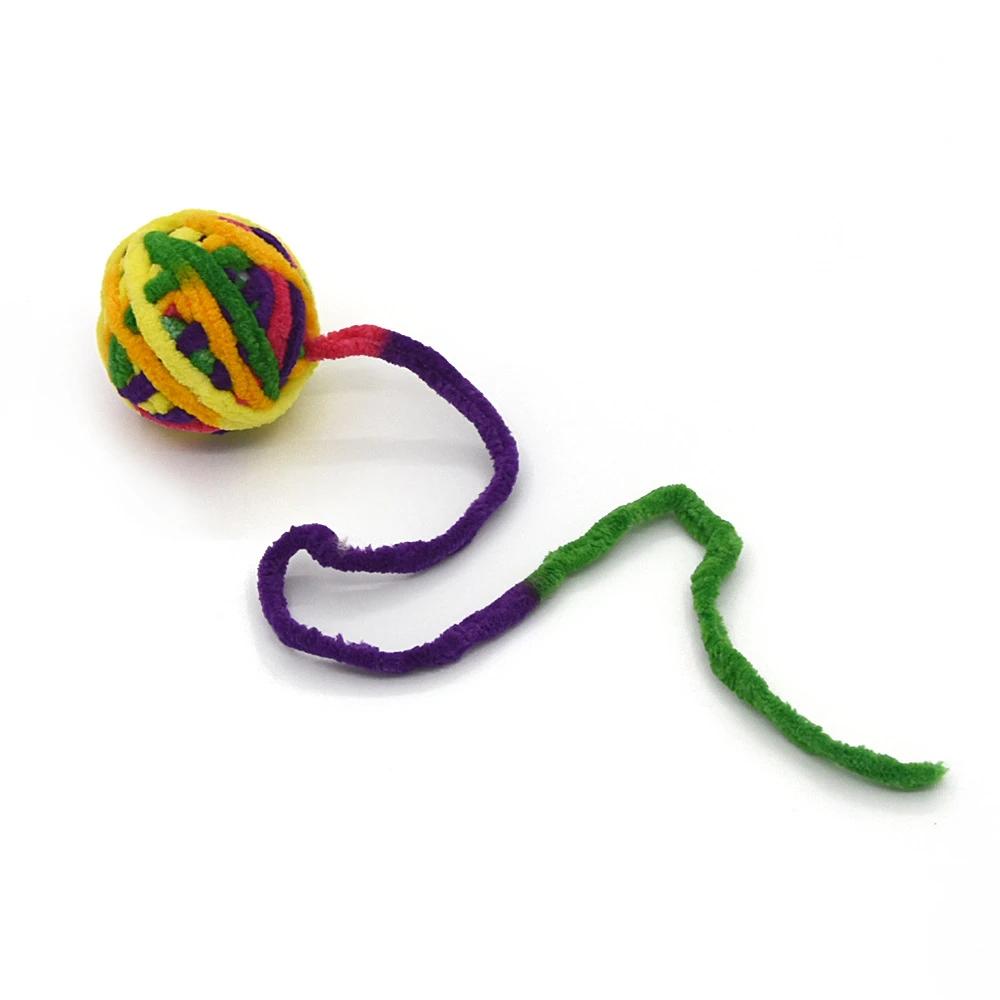 Haustier Katzenspielzeug Selbstunterhaltend Kauen und Ärgern Katzenspielzeug mit Glocke Kätzchen Farbige Bälle Interaktives Spielzeug Haustierprodukte Zubehör