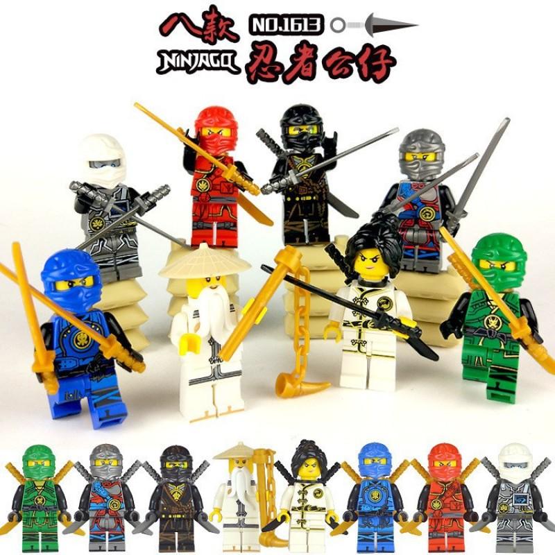 46 Pcs Ninjago Minifigures Lego Building Blocks Toys Action Figures Kids Education Gift