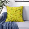 Golden Branches square Jacquard Pillow Cover for Sofa Office Waist Cushion Cover Home Decorative Pillowcase
