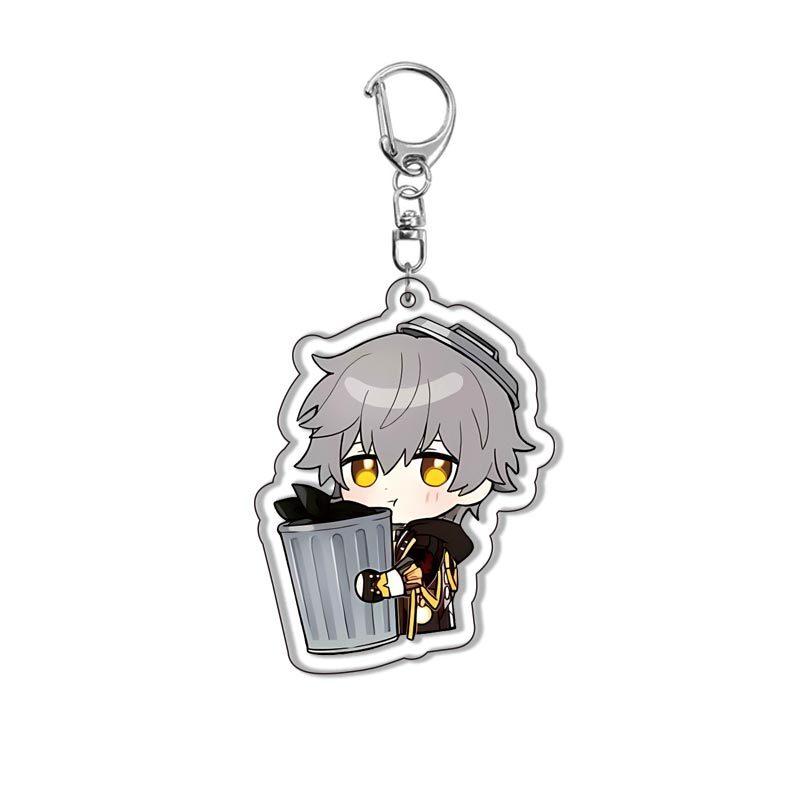 Acrylic Keychains Honkai Star Rail Tingyun Elysia Asta Herta Jing Yuan March 7th Yanqing Key Chain A String Bag Backpack Pendant