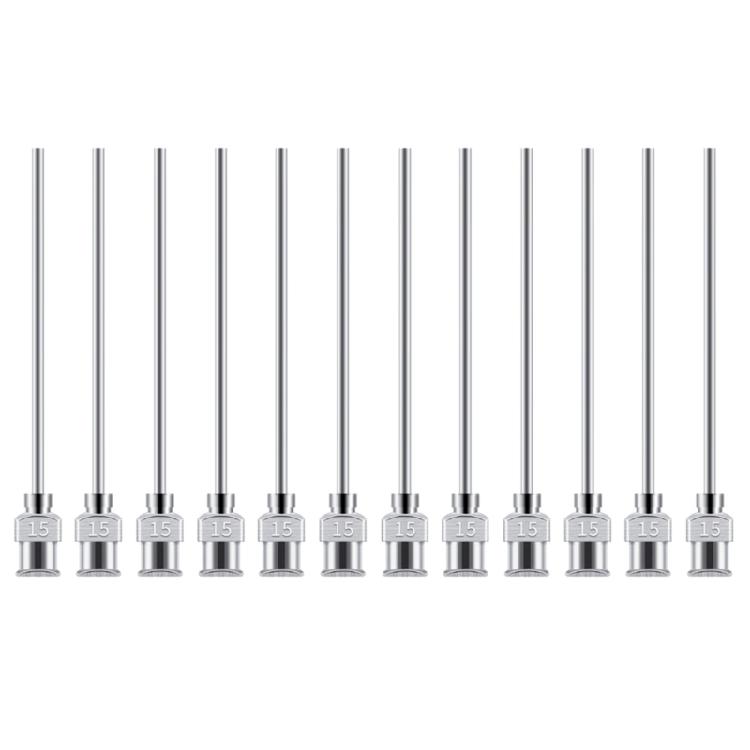 Pack of 12 Long Lastingly Stainless Steel Needle 50mm for Accurate Adhesive Dispensing with Enhancing Flows In DIY Projects