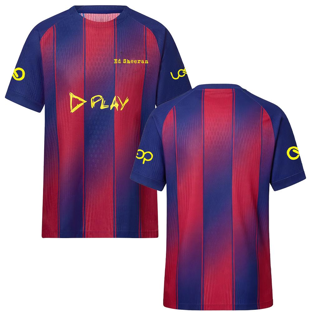 Ed Sheeran Play Soccer Jersey Loop Tour Music Fan Football High Street Sportswear Summer Women Men Short Sleeve Round Neck Tees