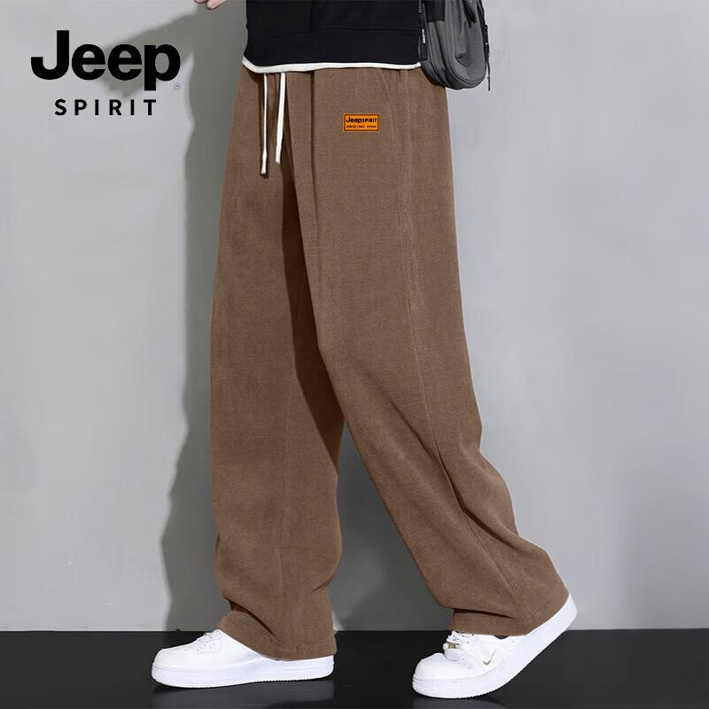 JEEP SPIRIT Men's Fleece Chenille Casual Pants
