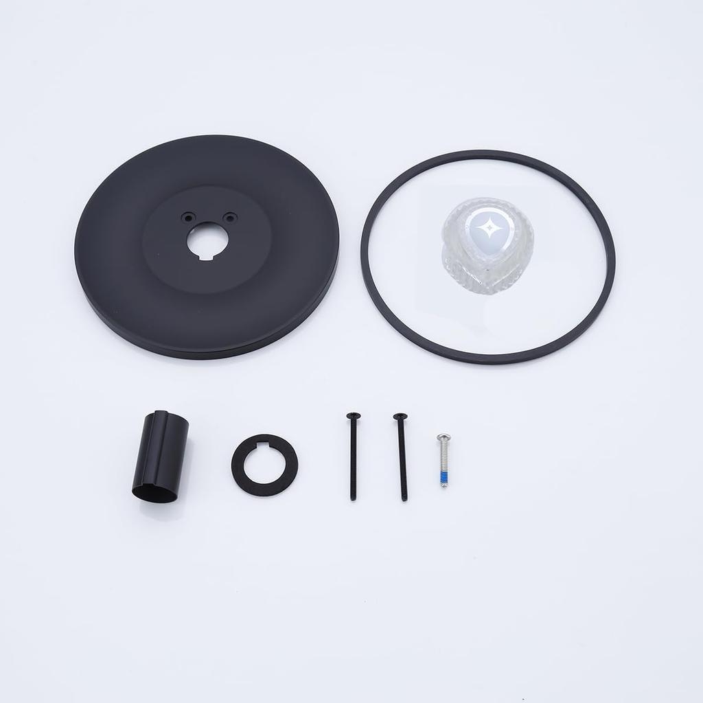 Showe Trim Kit fits Moen Tub and Shower Chateau Series with Brass Escutcheon Screws Tube and Handle By INSIHAY (Oil Black)