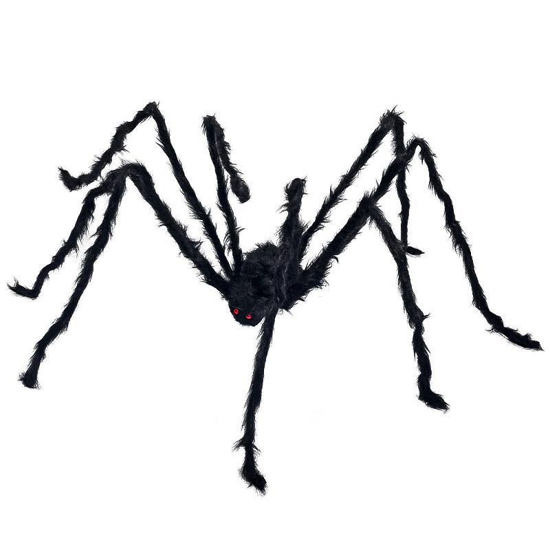 Halloween Outdoor Decoration Hairy Spider With Red Eyes Horror, Indoor And Outdoor Decoration For Masquerade Party Garden Yard Haunted House Porch