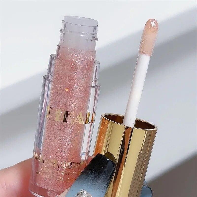 Waterproof Shimmer Glitter Lip Gloss 5 Colors Sparkling Glitter Liquid Lipstick Lip Gloss Sexy Lip Makeup Cosmetics