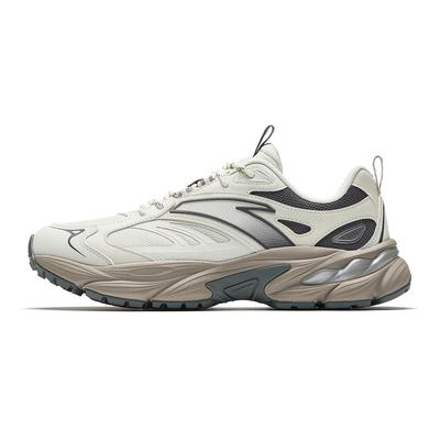 AT802 V2 Millennium Retro Trendy Comfortable Thick Sole Shock Absorbing Wear Resistant Casual Shoes Men Sneaker Pure-White Gray 912618802-1