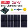 1/3/5Pcs 2W 4V Polycrystalline Silicon Solar Panel Portable Solar Charger Emergency Mobile Phone Power Bank for 1.2V Batteries