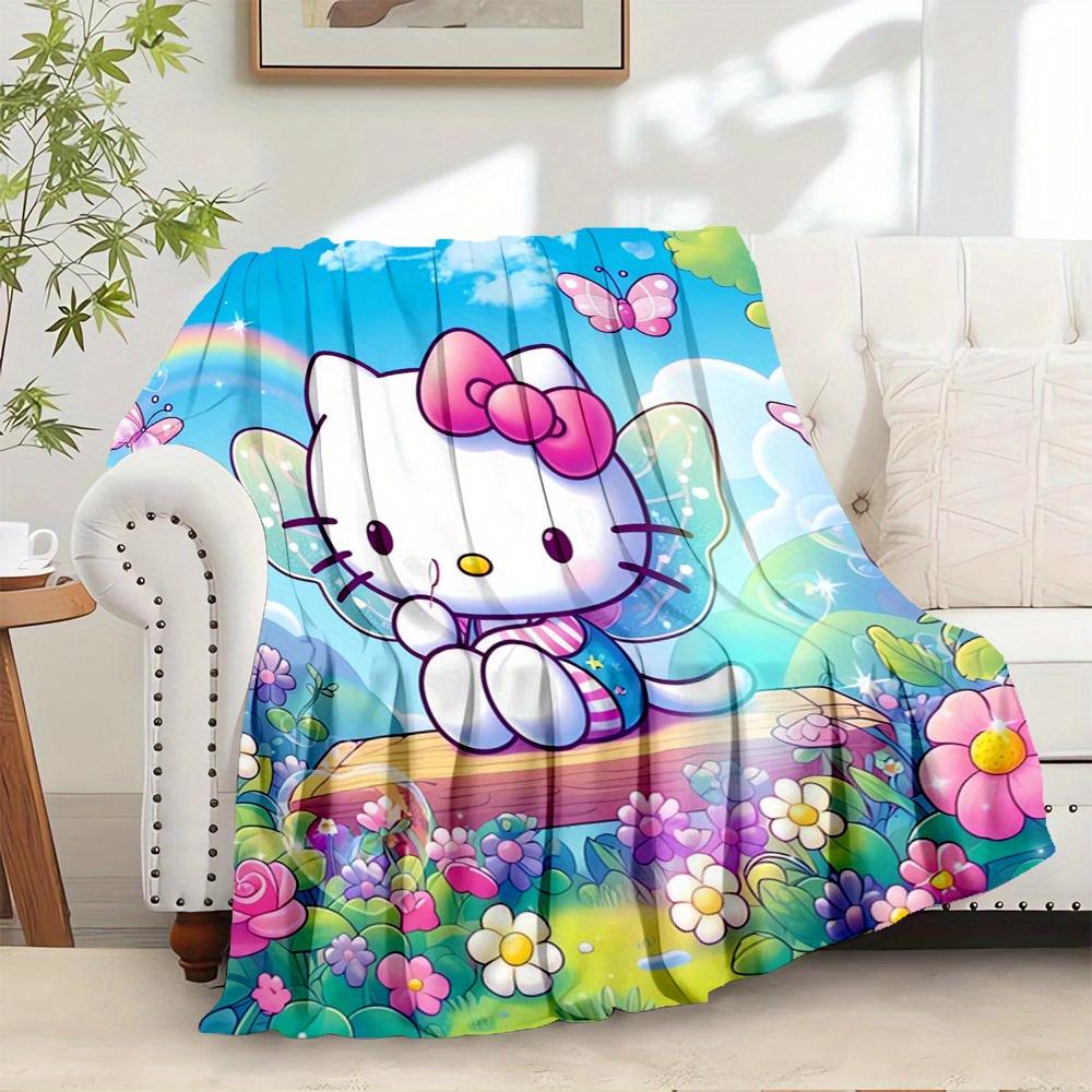 1pc Hello Kitty Fairy Wings Blanket - Home Decor, Universal, Cozy, Machine Washable, Perfect for Everyone, Perfect Gift for All Family, Avai