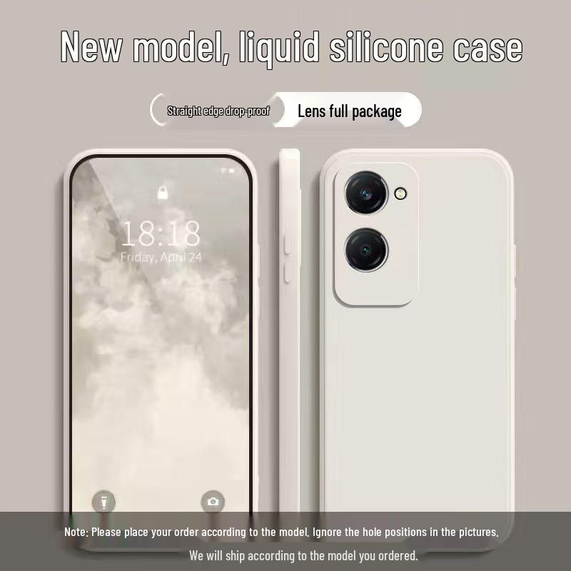 Compatible with vivo Y28e 5G: Solid Color Liquid Silicone Full Coverage Anti-Drop Soft Case