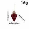 Red Flocked Velvet Christmas Tree Ornament Glitter Trim Xmas Pendant Tree Hanger  Festival Layout