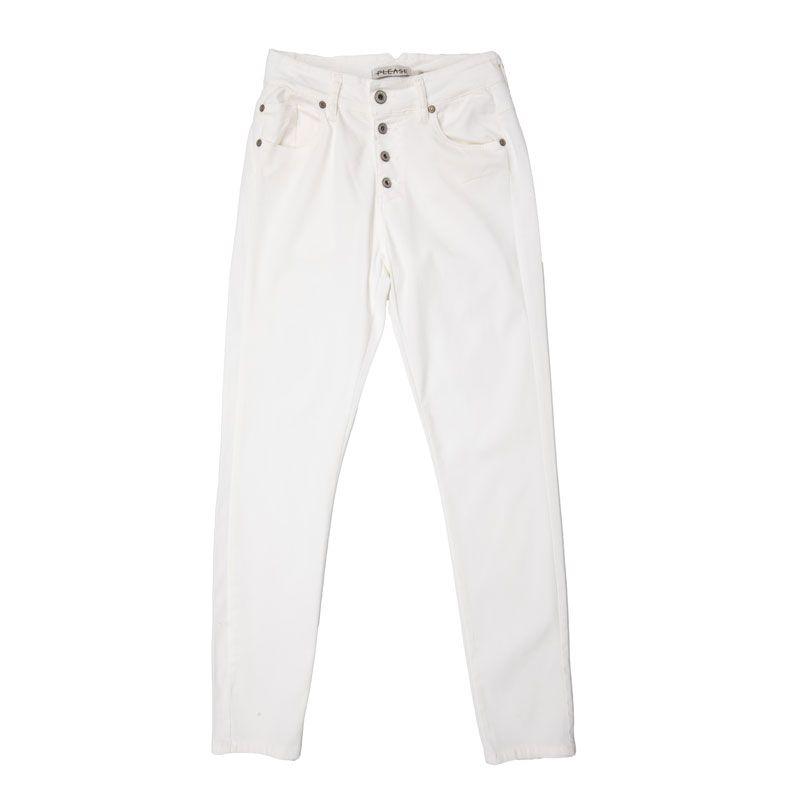 

Pantalon basique coton slim Femme PLEASE S белый