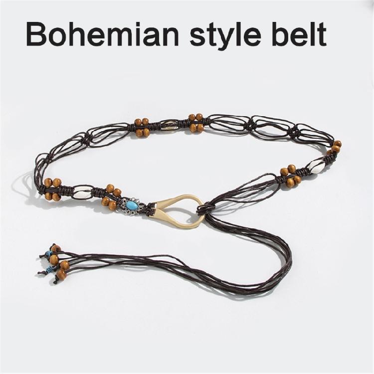 Woven Beads Belt Sexy Waistband with Beads Waistband for Girls Ladies