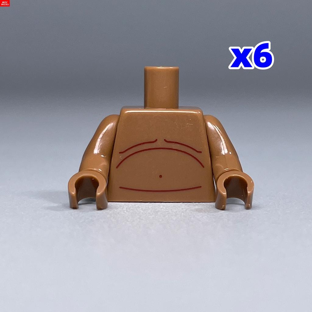 MOC Bricks dark skin 4cm Figure muscle beer Man torso belly Particles Assembled Building Blocks Children's Toys