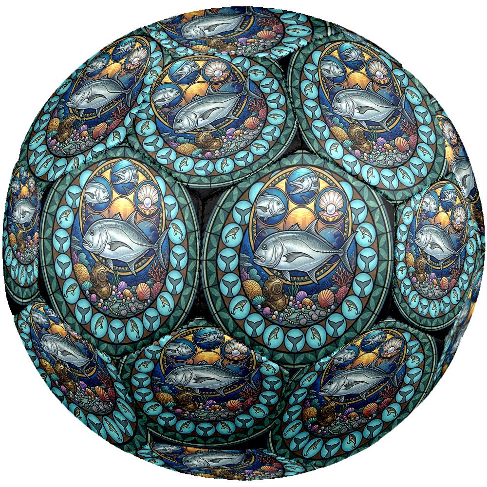 Underwater Marine Life Round Football Size 5 Adult Ball Suitable for Training Matches and Outdoor Team.