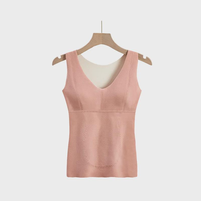 

Women s Slim-Fit AB Double-Sided Brushed Velvet Vest - Warm, Comfortable Autumn/Winter Wear XXL (60-70 kg) рожевий