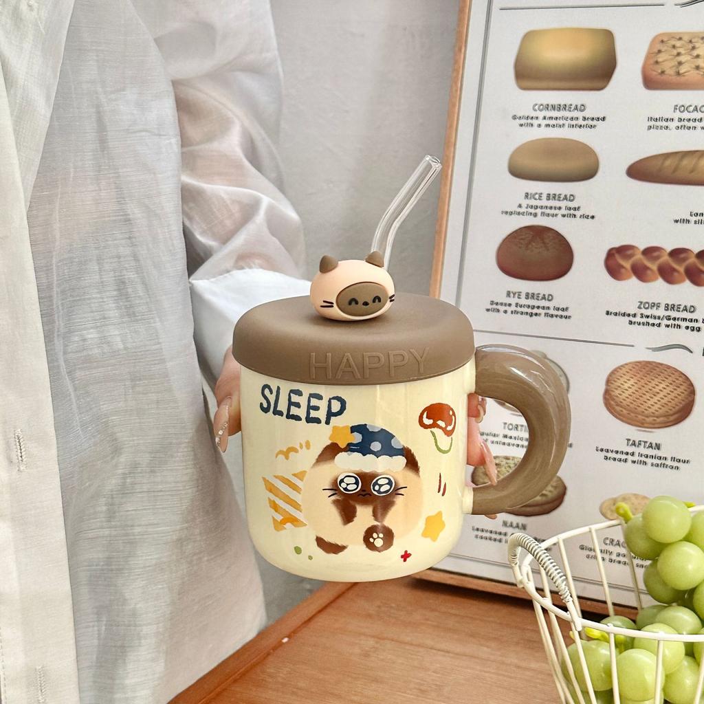 Creative Bear Cartoon Mug High Pretty Drinking Water Cup Souvenir Cute Household Coffee Cup