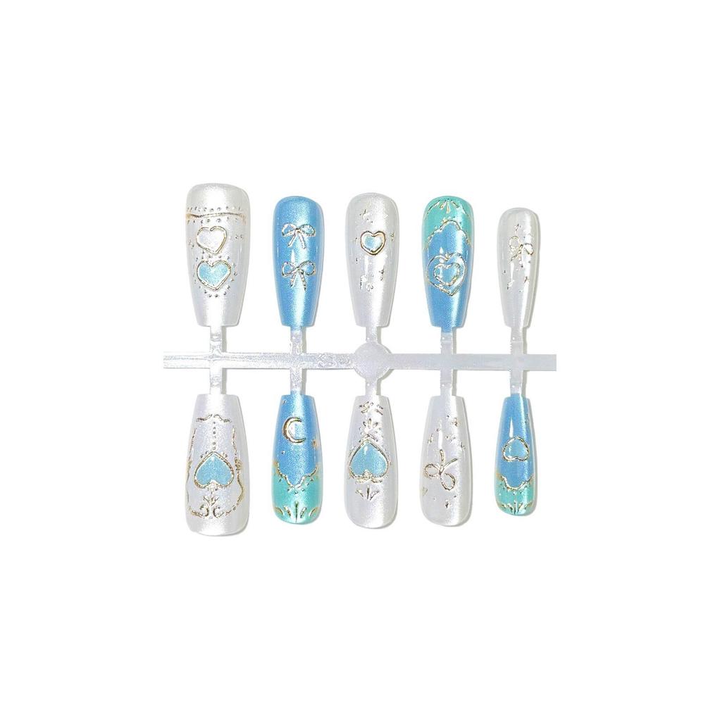 Baroque Cat Eye Press-On Nails - Retro, Luxurious & Elegant Design