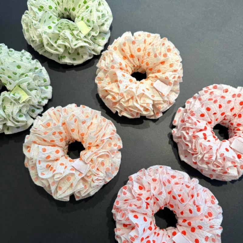 Large Intestine Hair Rings Scrunchies Big Flower Hair Rope Lovely Hair Bands for Daily and Party Use