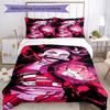 3pcs Demon Slayer Bedding Set Duvet Cover Closure Includes 1 Duvet Cover & 2 Pillowcases, Soft and Comfortable for All Seasons.