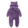 Infant Fleece-Lined Onesie For Baby Outings And Crawling Baby Romper