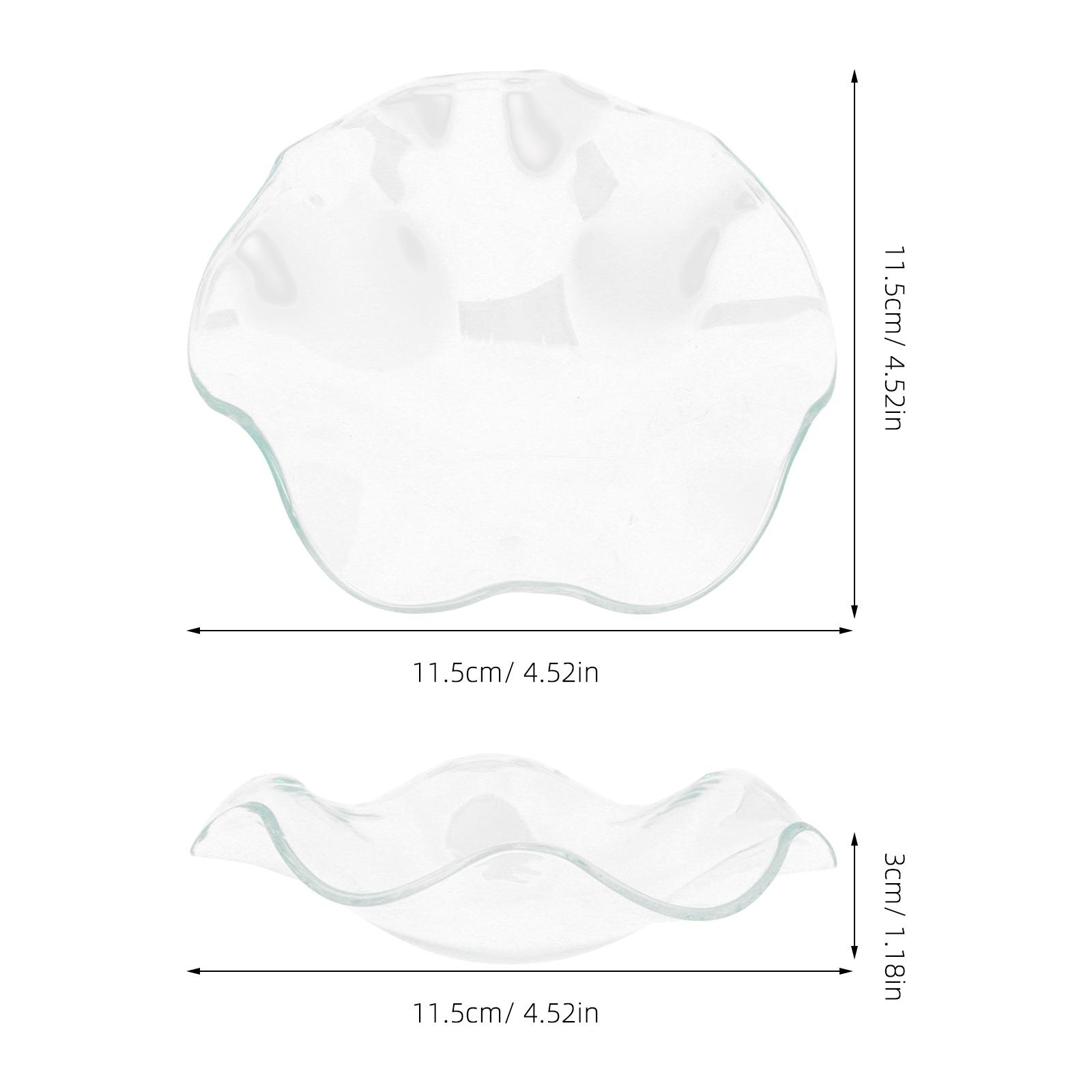 Replacement Transparent Wavy Essential Oil Melting Dish Electric Lamps Small Glass Aromatherapy Wax Warmer Tray