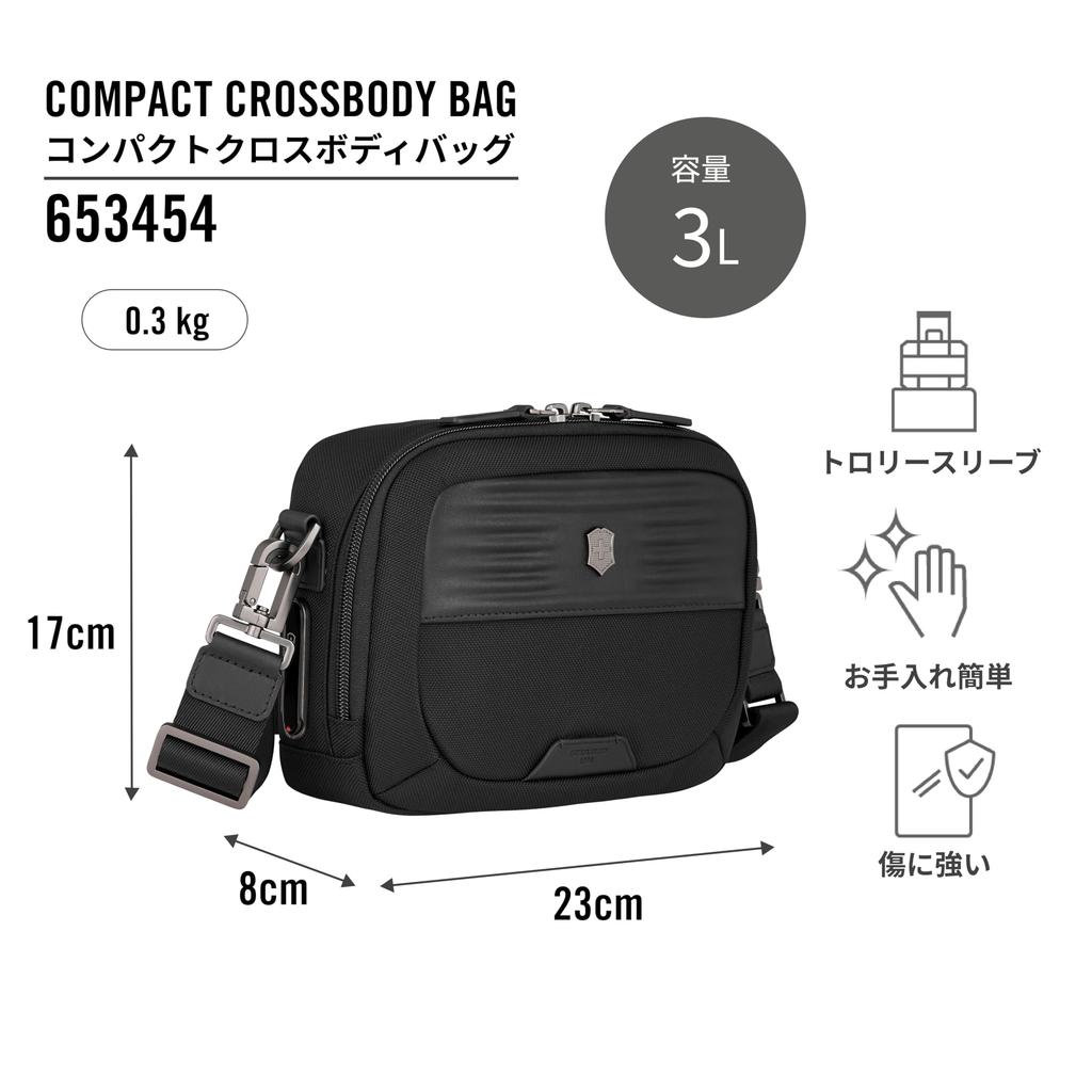 Victorinox Mythic Compact Crossbody Bag Shoulder Bag Handle High Performance Premium Specifications 3L Black 653454 Multi-Tool