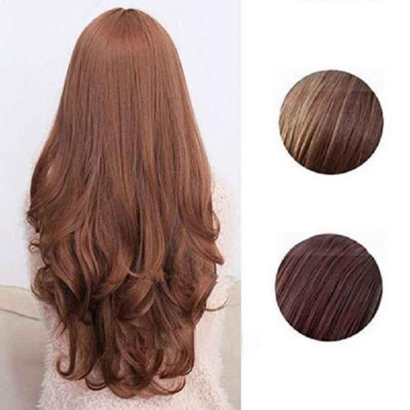 Curly Long Women Wavy Full Wig Heat Resistant Hair Cosplay Party Grace Lolita
