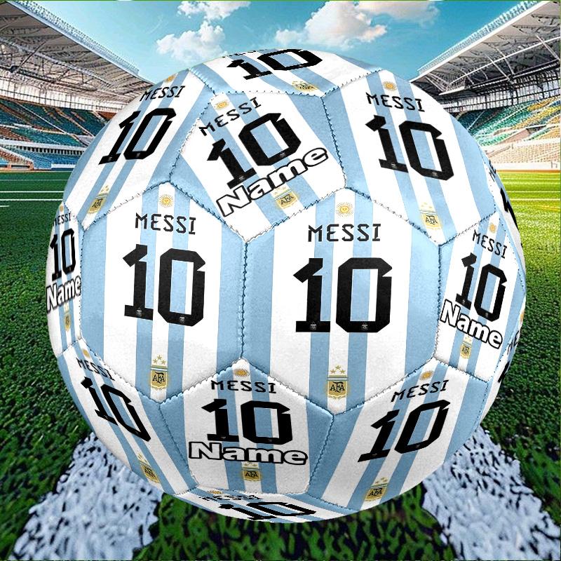 Personalisierter Lionel Messi-A Fußball mit individuellem Namen, Größe 5, für Training & Spiel, für Teams, zum Kicken, Geschenk für Fußball-Enthusiasten
