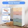 Lockable Dresser Storage Cabinet W/ 5 Shelves Stackable Vertical Clothes Storage Tall Closet Plastic Drawers Home Furniture