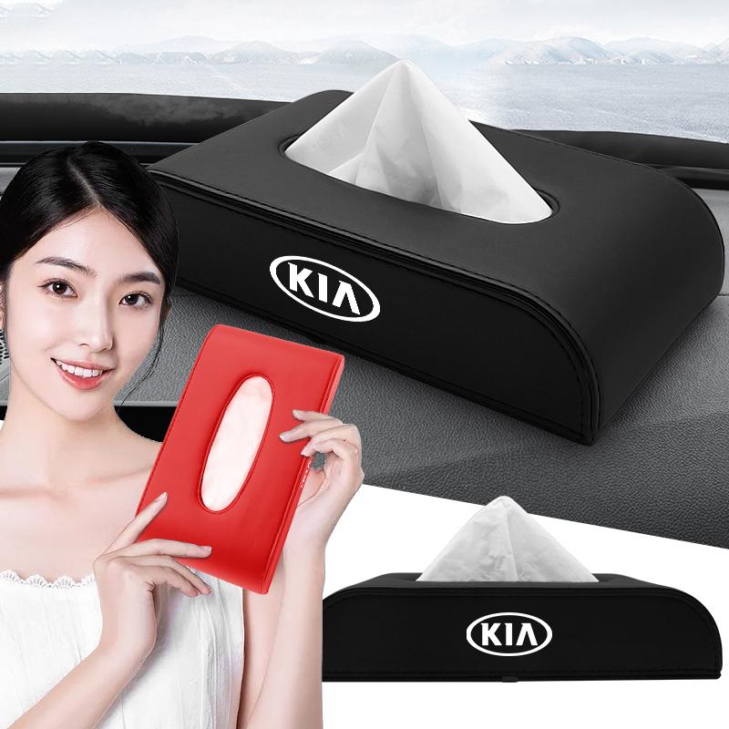 1Pcs Car Tissue Box Holder Armrest Box Storage Case Car Accessories For KIA Sportage Rio 3 Soul Optima Ceed Pro K5 K2 K6 K7 K8 Pride