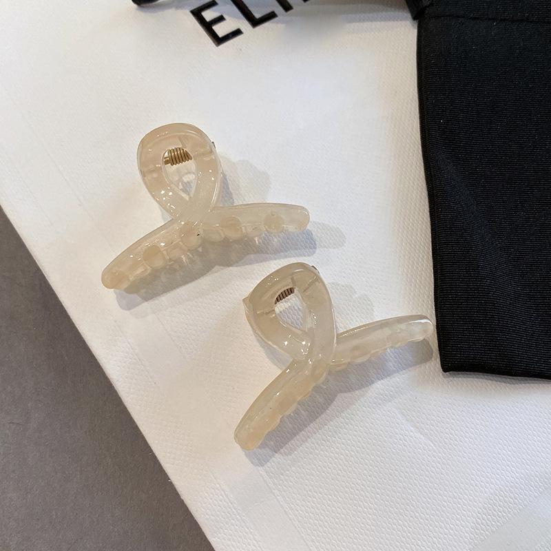 Geleefarbenes kleines Haarklammer für Damen - Hoher Pferdeschwanz und Pony-Kralle, Premium Seitenpony-Organisator