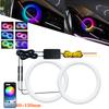 2PCS RGB Angel Eye LED Daytime Running Headlight Lights with APP Control Multi-Color Synchronized to Music for Vehicles 60MM-120