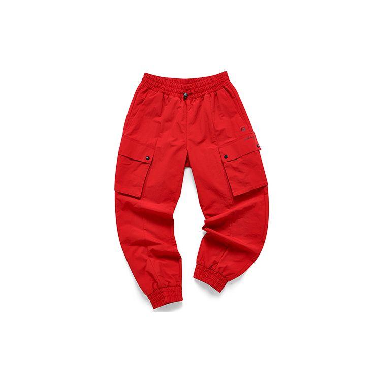 

FILA Athletics Side Pocket Woven Cargo Tapered Pants Casual Pants Women pants A11W211802F-RD XL