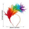 Colorful Feather Headband Headdress Prom Decoration Headband Party Dance Stage Performance Festival Carnival Accessories