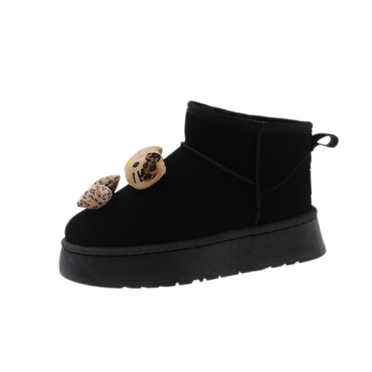 

Модные женские зимние сапоги Зимние теплые с коротким плюшем 2024 Горячая распродажа Женские на толстой подошве на среднем каблуке Водонепроницаемые Повседневные Удобные Зимние сапоги 40 чёрный