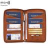Rfid Shielded Multi Function Passport Holder Vertical Card Wallet Travel Organizer For Cash Cards Id Document Daily Outdoor Use