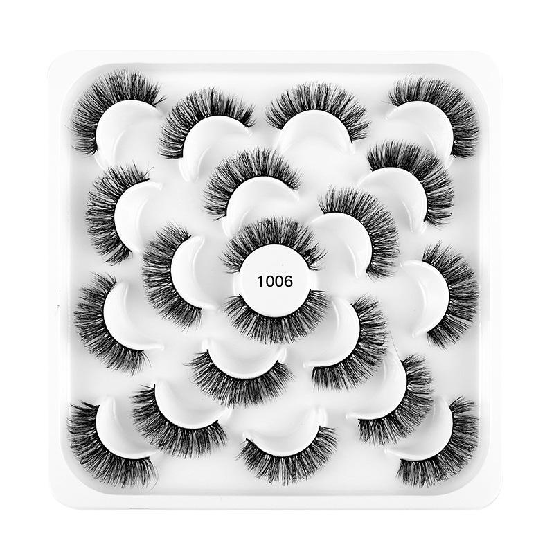 Dd Chemical Fiber Curled False Eyelashes 10 Pairs Of Thick Natural Grafted Eyelashes