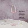 Pink Slanted Rim Red Wine Glass