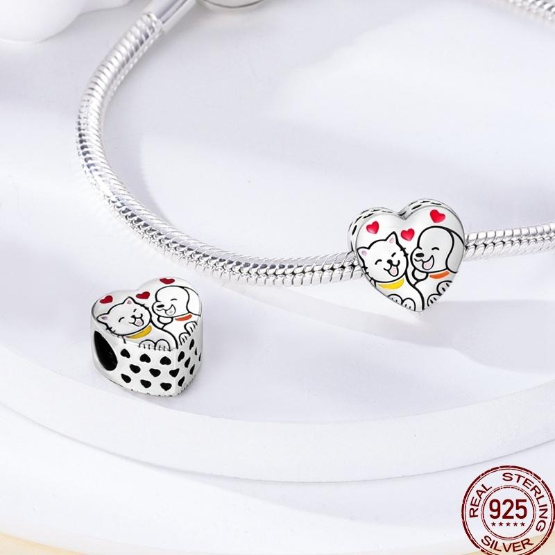 100% Copper Love Blessing Emotional Heart Shaped Beaded Beads Suitable For 3Mm Original Bracelet Diy Jewelry