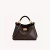 Bolsa JW com Fivela Nicho Moda Couro Genuíno Ombro e Transversal Lucia Fivela Bolsa de Mão Versátil Premium para Mulheres