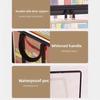 Space Saving Clear Transparent Book Storage Organizer with Sturdy Zipper Comfortable Handles for Bedroom Closet Storage