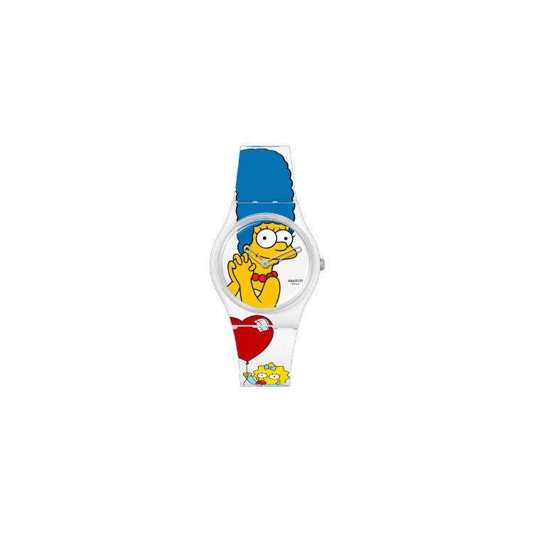 

Swatch Quartz Movement 30M Water Resistant Casual Watch 34Mm White Dial Bio-Based Material Case Silicone Strap Women watches SO28Z116 White Dial